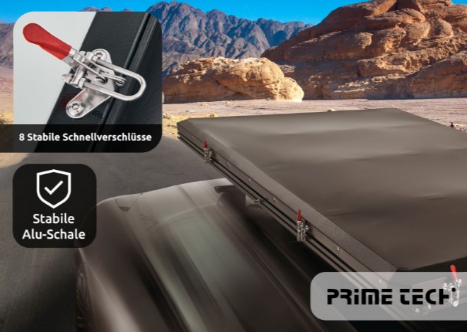 Prime Tech Gamma XL -kattoteltta, musta/beige 2