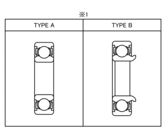 Rear wheel bearing kit B-tyypin laakerilla 1