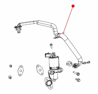 Jeep Wrangler JK EGR-putki ja 2 tiivistettä 1