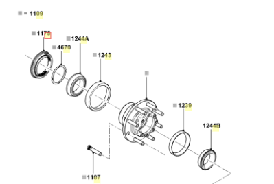 Vetoakselin tiiviste Taakse