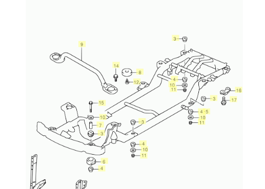 [7151265D00] Cushion Body Mounting No 2