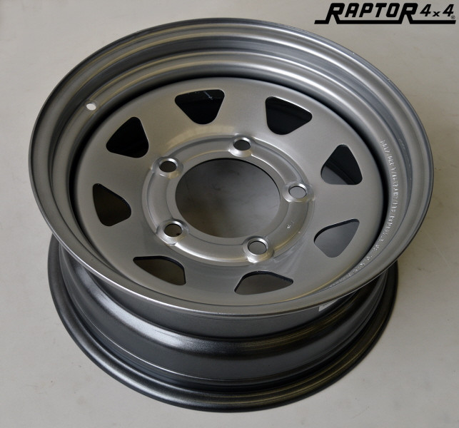 RAPTOR 4X4 WHEEL 7X16 ET 8 FOR LAND ROVER SILVER