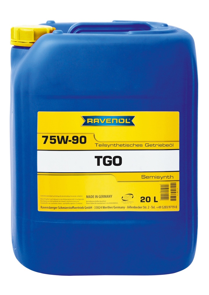 RAVENOL TGO SAE 75W90, 20L, semi-synteettinen vaihteistoöljy