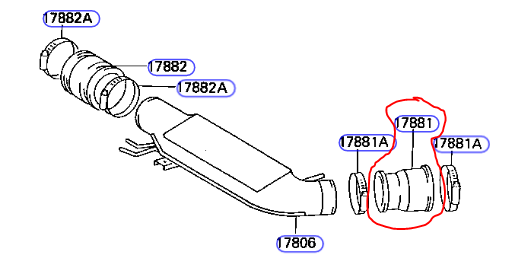 Hose turbo/manifold