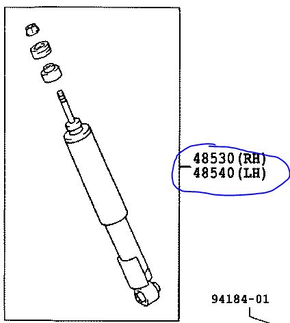 Rear shock, standard