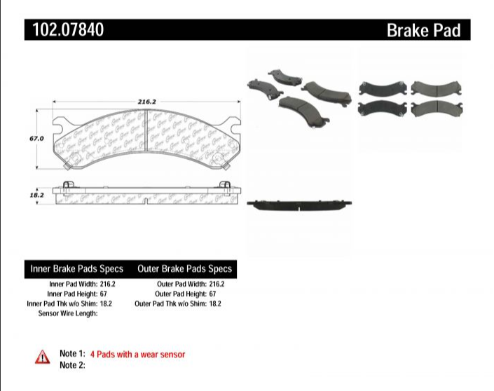 Front break pad GM/Hummer