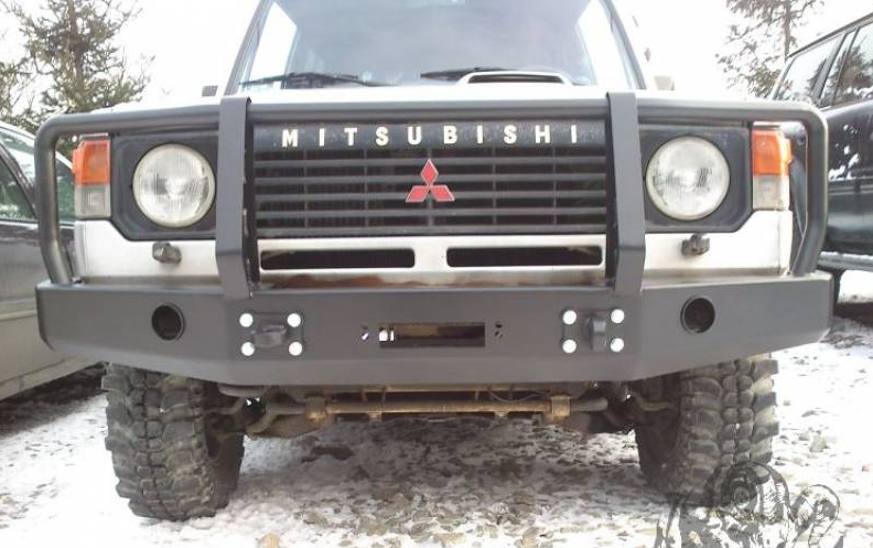 Front winch bumper with bullbar Pajero 1
