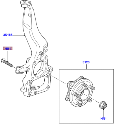 Hub mounting bolt