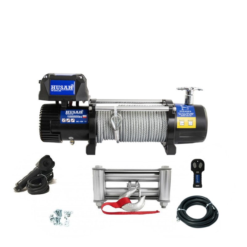 Husar vinssi, 10000 lbs, vaijerilla, 12 V