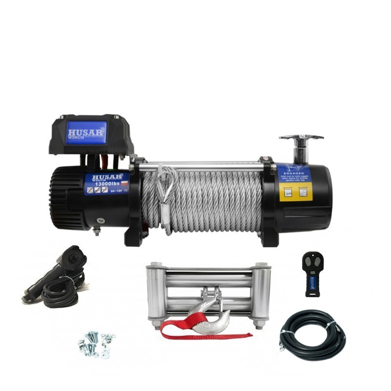 Husar vinssi, 13000 lbs, vaijeri, 12 V