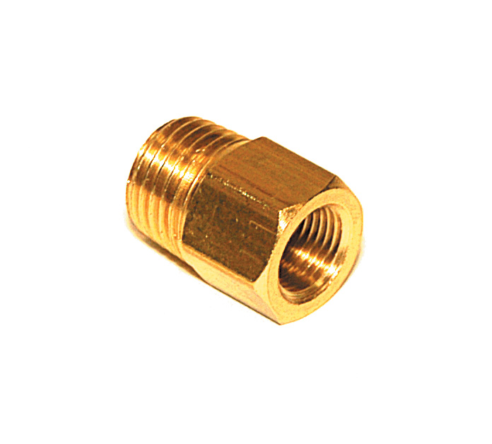 Supistin, 3/8" M NPT - 1/4" F NPT