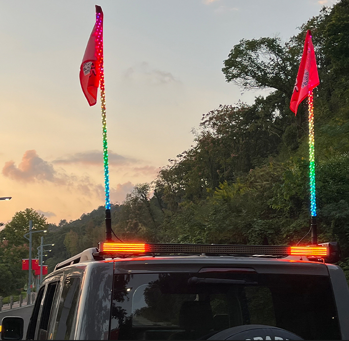 LED Whip Valosarja 2kpl 4FT