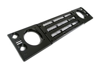 FRONT LAMP SURROUND SATIN BLACK DEFENDER