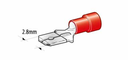 2.8mm uros, punainen, suojattu 10 Kpl